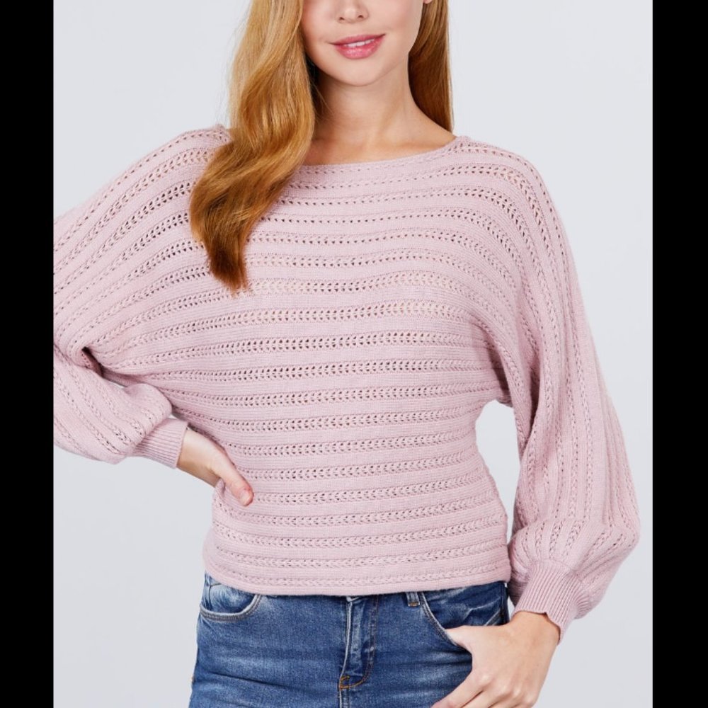 Classy Sweater Featuring Dolman Sleeve